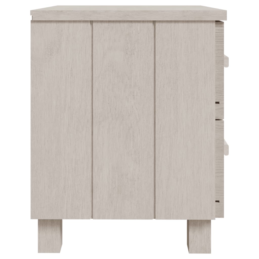 vidaXL Bedside Cabinets 2 pcs White 15.7"x13.8"x17.5" Solid Pinewood