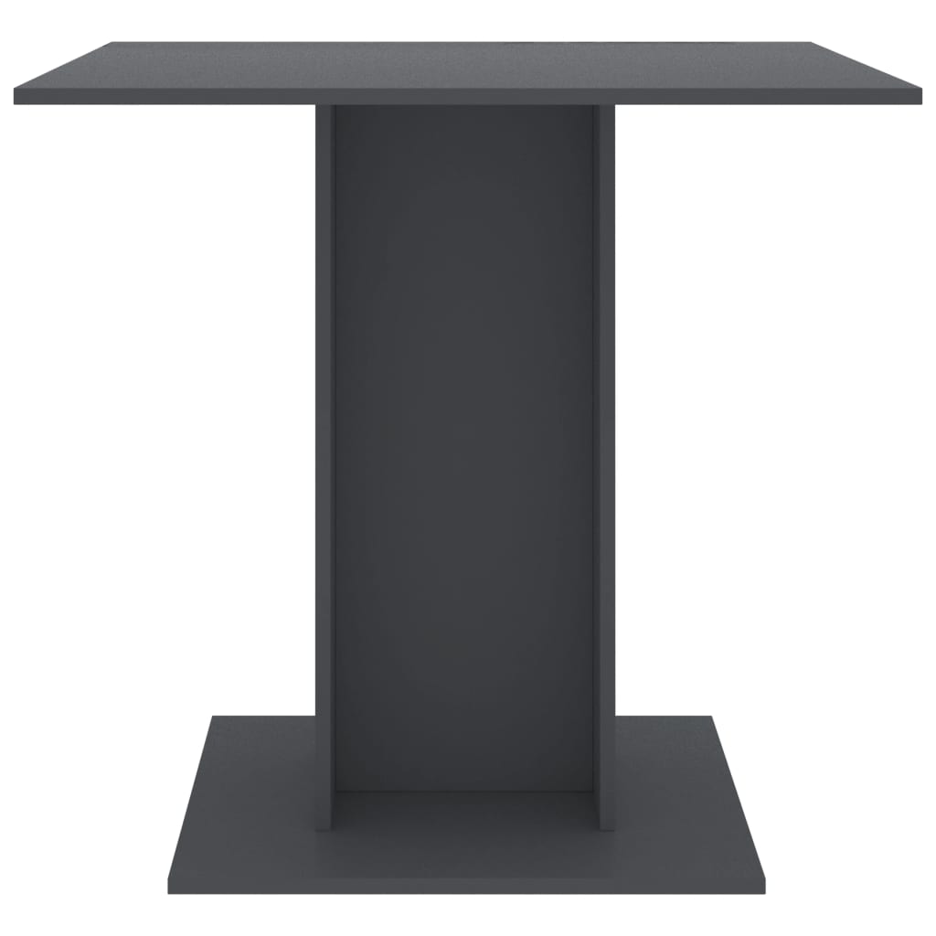 vidaXL Dining Table Gray 31.5"x31.5"x29.5" Engineered Wood