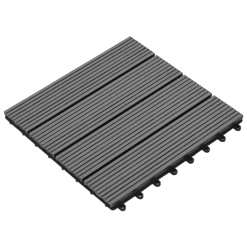 WPC Tiles 11.8"x11.8" 11 pcs 11 ft² Gray