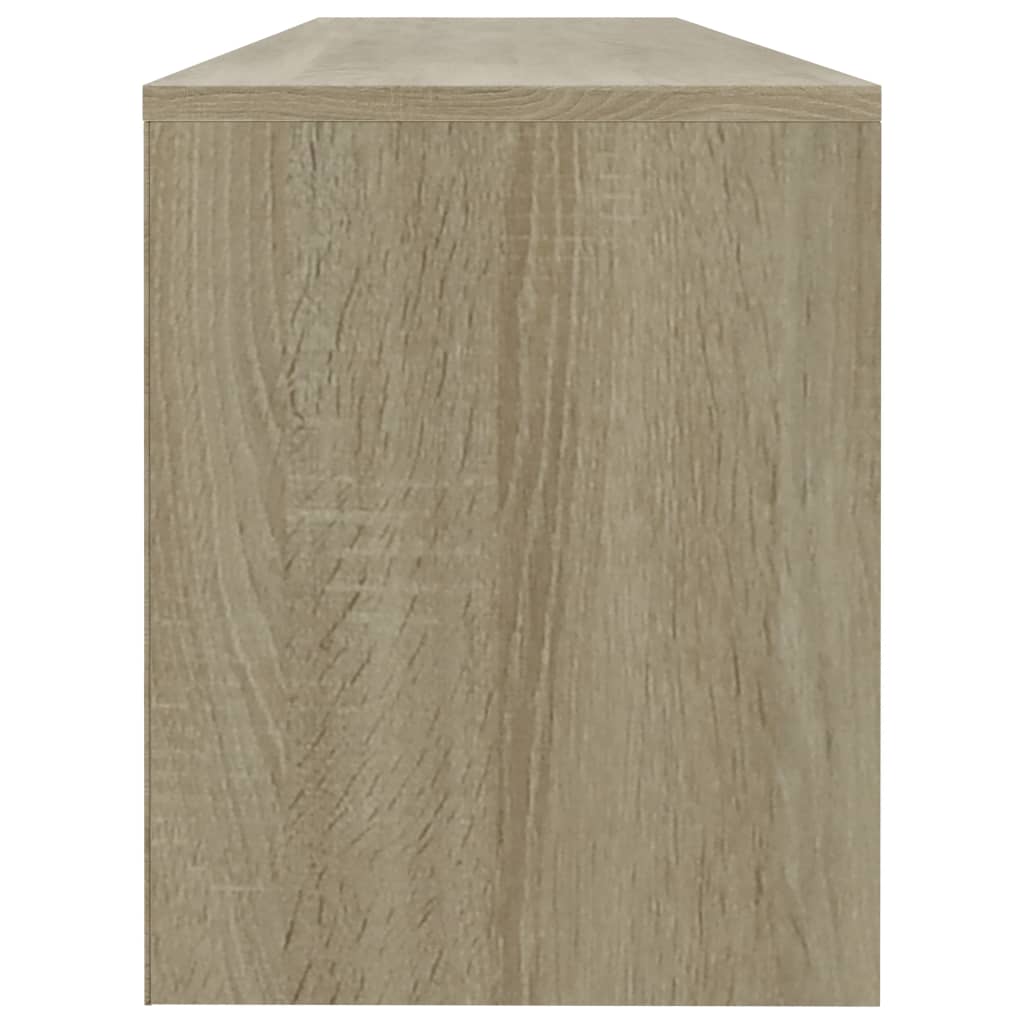 vidaXL TV Stand White and Sonoma Oak 47.2"x11.8"x14.8" Engineered Wood