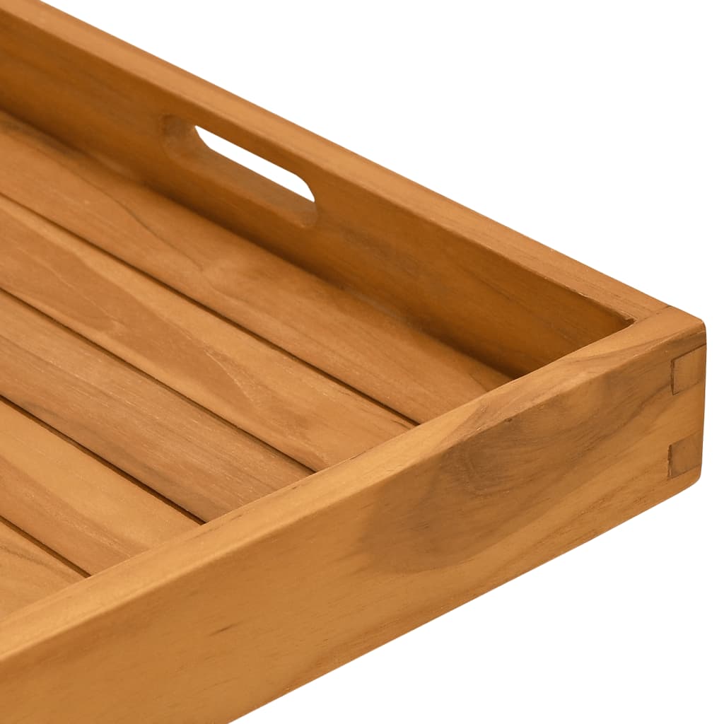 vidaXL Serving Tray 19.7"x19.7" Solid Wood Teak