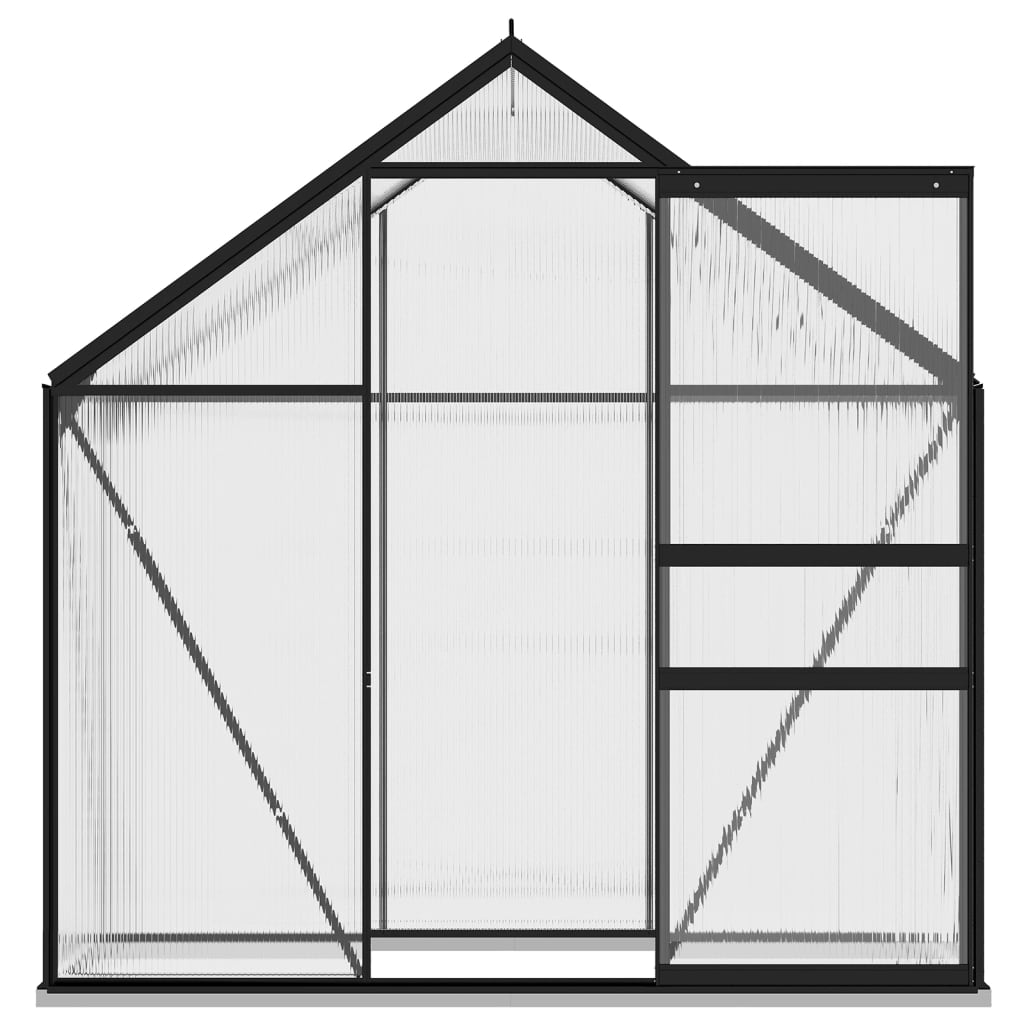 vidaXL Greenhouse Anthracite Aluminum 26.6 ft²