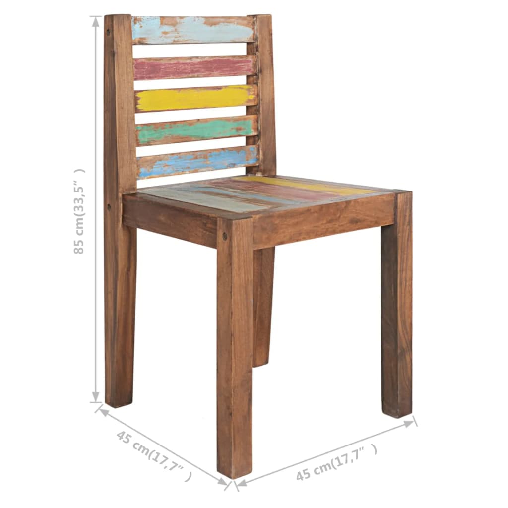 vidaXL Dining Chairs 4 pcs Solid Reclaimed Wood