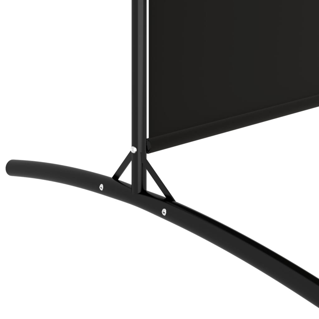 vidaXL 5-Panel Room Divider Black 170.5"x70.9" Fabric
