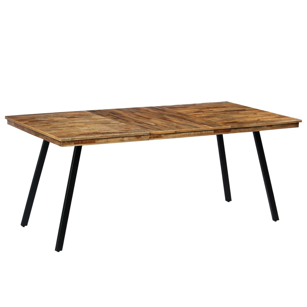 vidaXL Dining Table Reclaimed Teak and Steel 70.8"x35.4"x29.9"