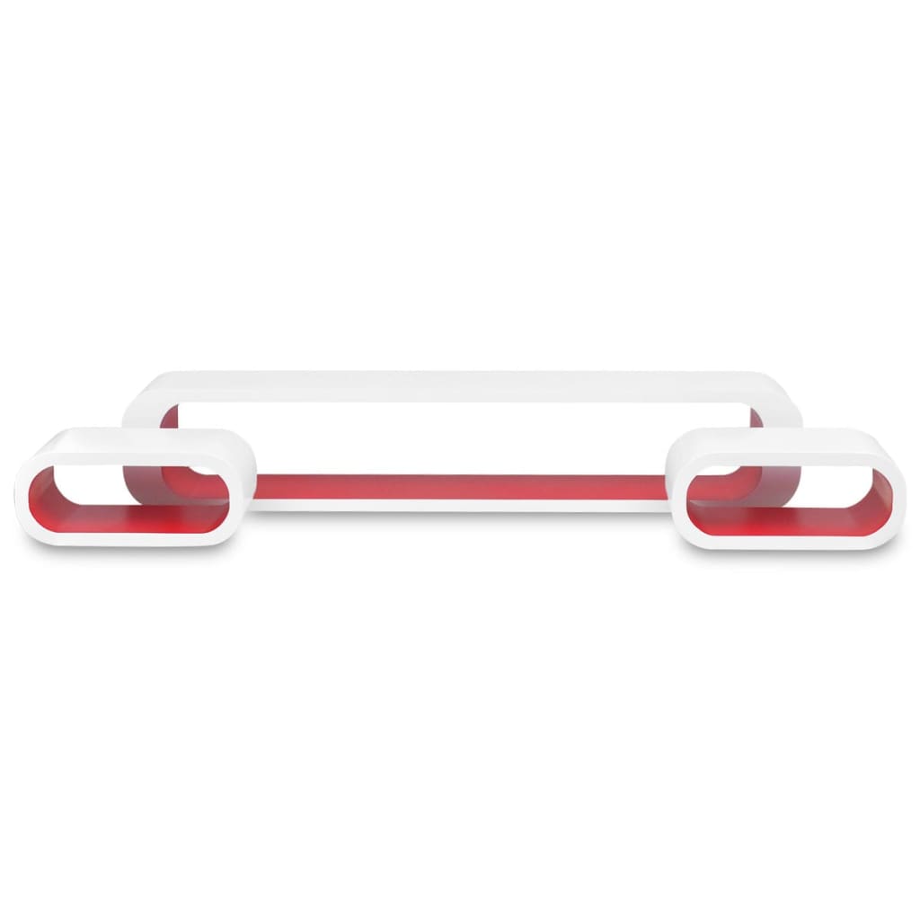 vidaXL Wall Cube Shelves 6 pcs Red and White