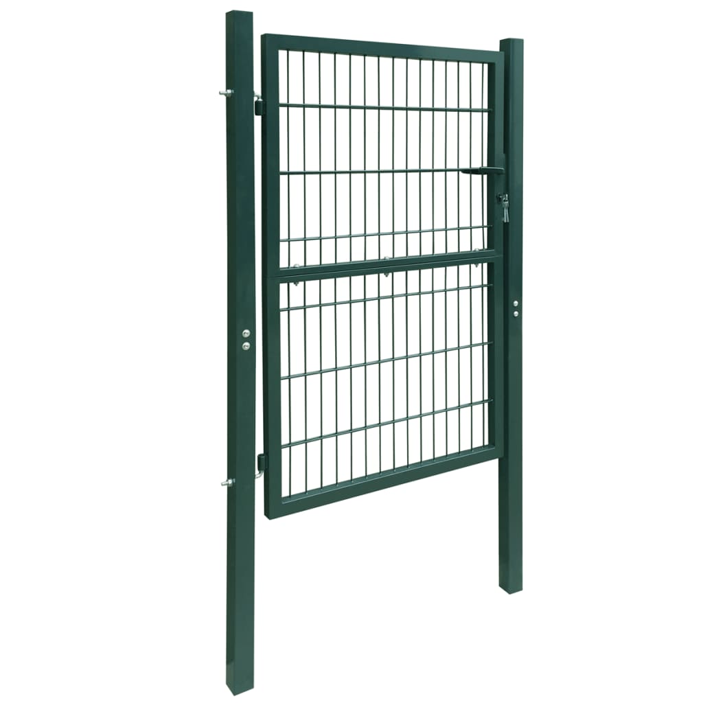 vidaXL 2D Fence Gate (Single) Green 41.7"x90.6"