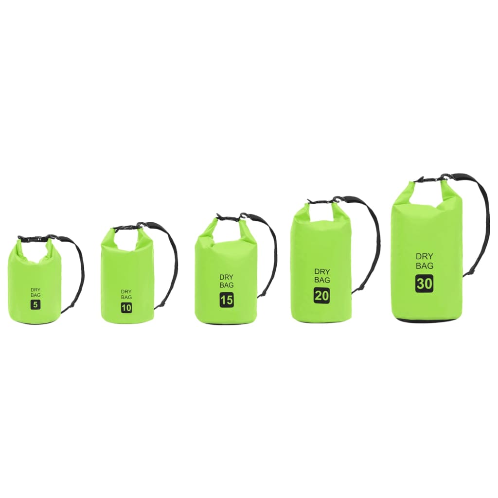 vidaXL Dry Bag Green 2.6 gal PVC