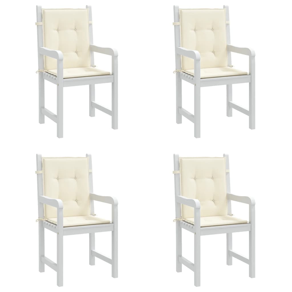 vidaXL Garden Chair Cushions 4 pcs Cream 39.4"x19.7"x1.2"
