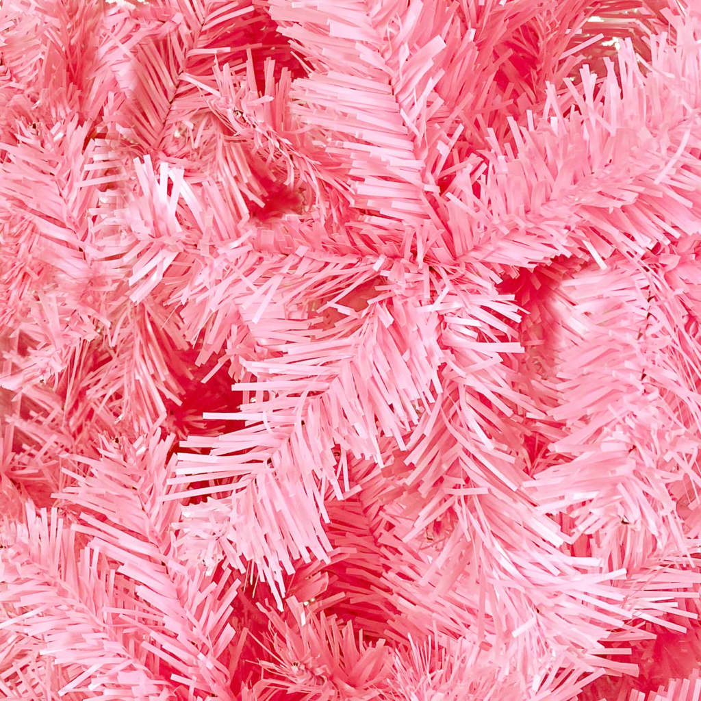 vidaXL Slim Pre-lit Christmas Tree Pink 59.1"