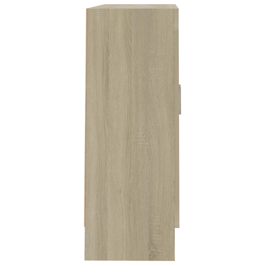 vidaXL Book Cabinet Sonoma Oak 32.5"x12"x31.5" Engineered Wood