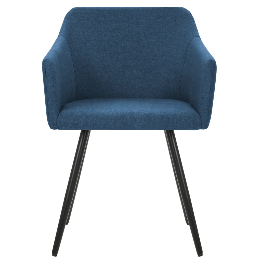 vidaXL Dining Chairs 4 pcs Blue Fabric