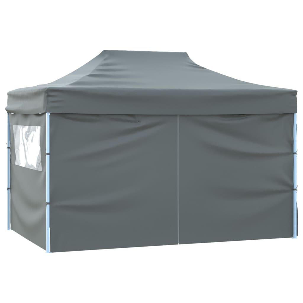 vidaXL Foldable Tent Pop-Up with 4 Side Walls 9.8'x14.8' Anthracite