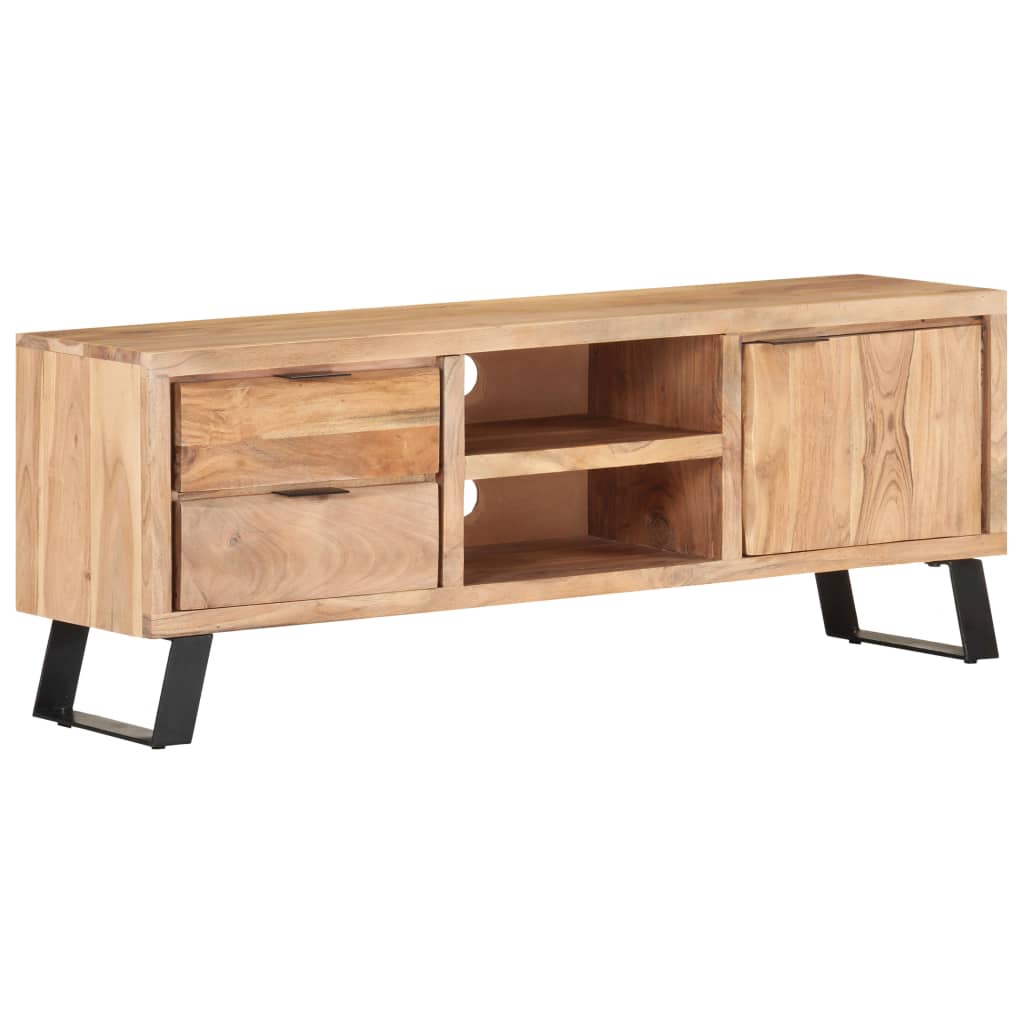 vidaXL TV Stand 47.2"x11.8"x16.5" Solid Wood Acacia with Live Edges