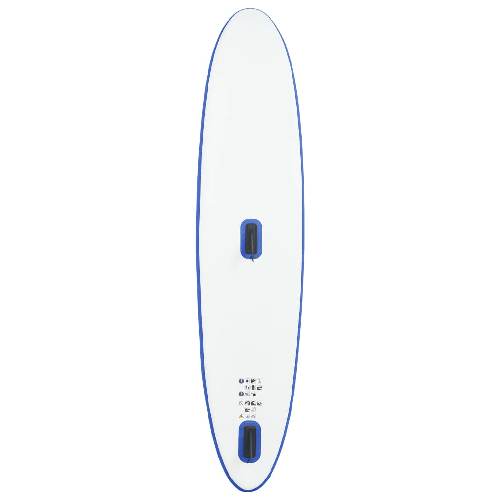 vidaXL Inflatable Stand Up Paddleboard with Sail Set Blue and White