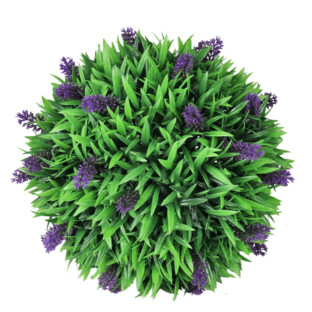 Set of 2 Artificial Boxwood Ball with Lavender 11.8"