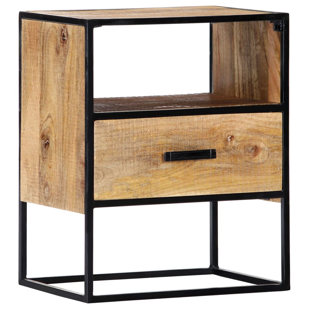 vidaXL Nightstand 15.7"x11.8"x19.6" Solid Mango Wood