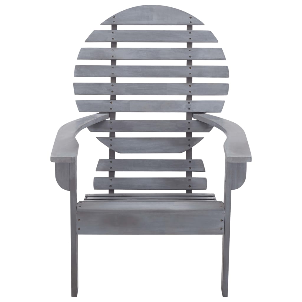 vidaXL Adirondack Chair Solid Acacia Wood Gray