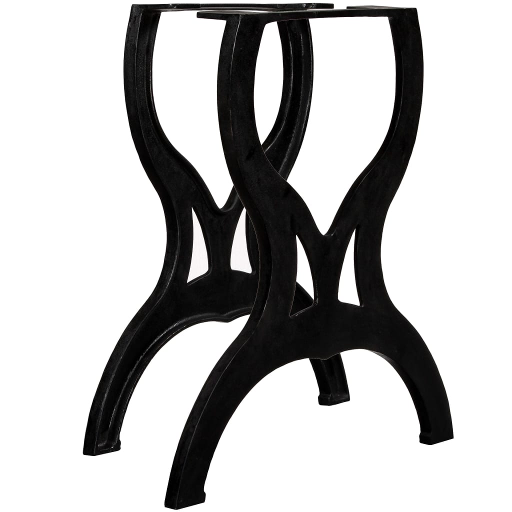 vidaXL Dining Table Legs 2 pcs X-Frame Cast Iron