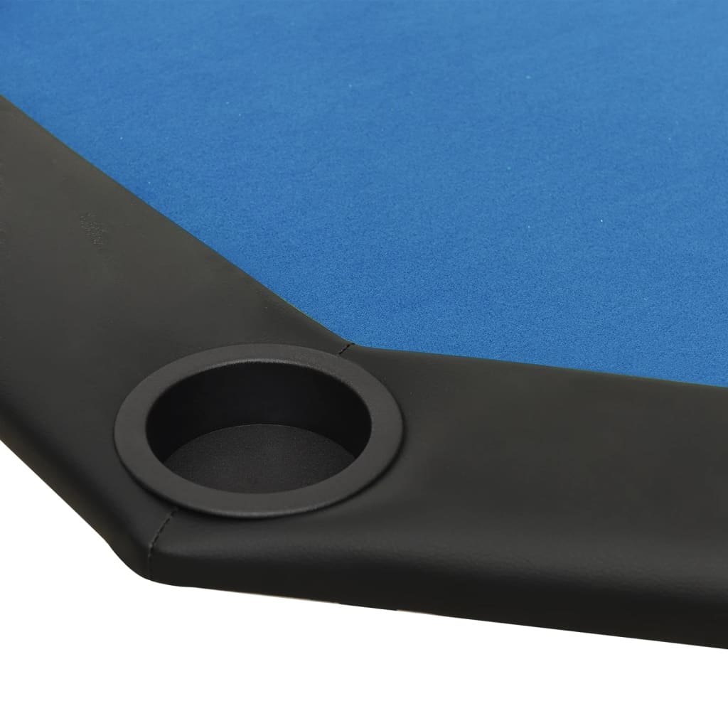 vidaXL 8-Player Folding Poker Table Blue 42.5"x42.5"x29.5"