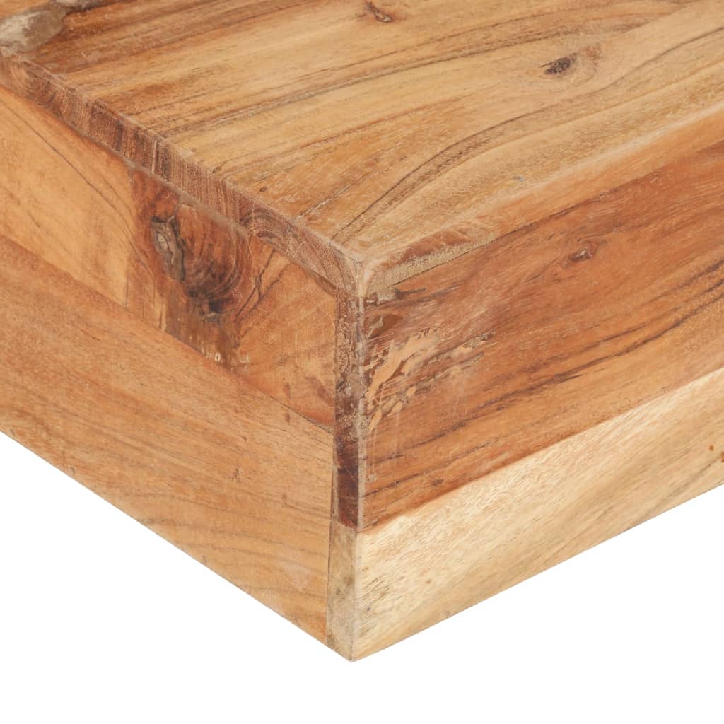 vidaXL Coffee Table 31.5"x31.5"x11" Solid Acacia Wood