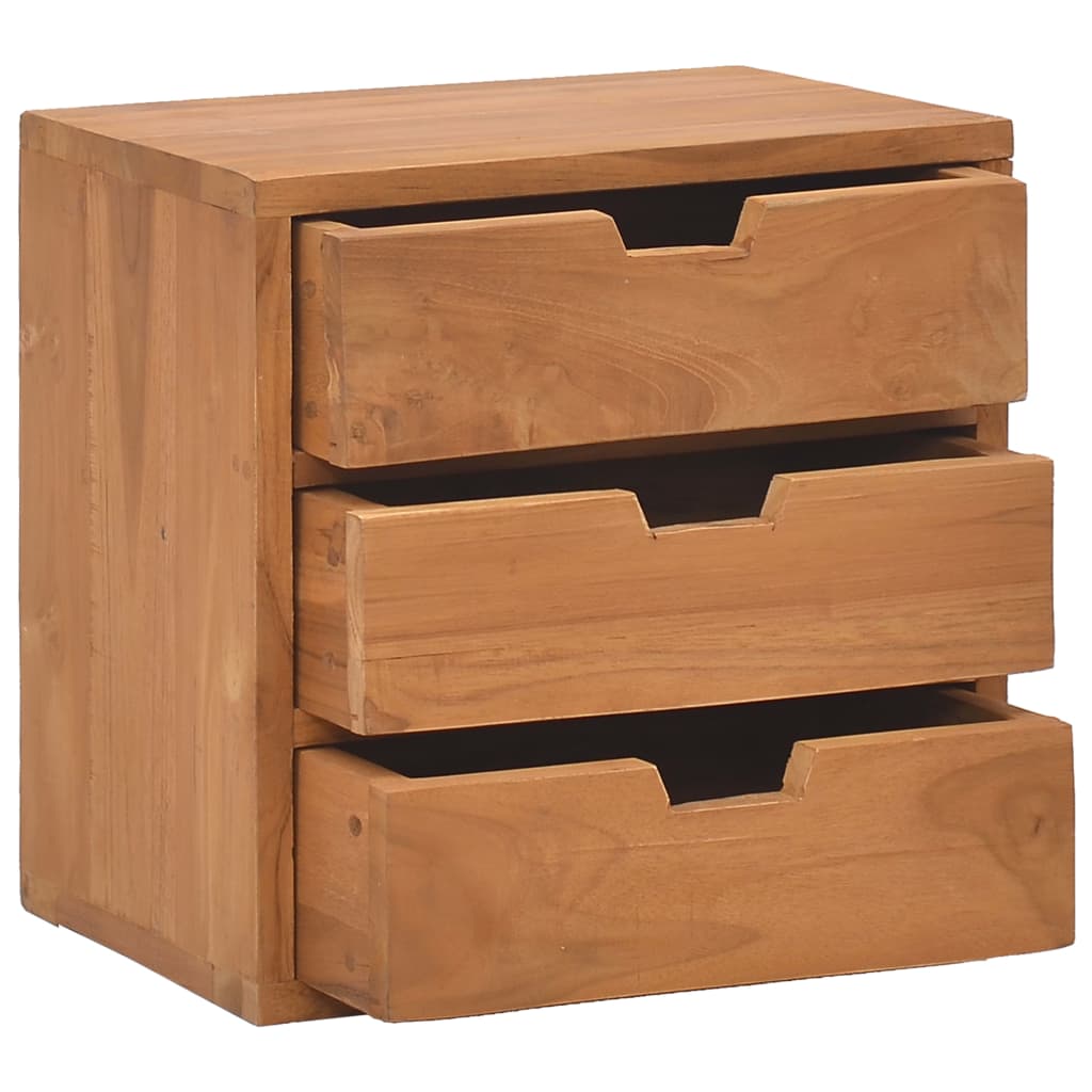 vidaXL Bedside Cabinet 15.7"x11.8"x15.7" Solid Teak Wood
