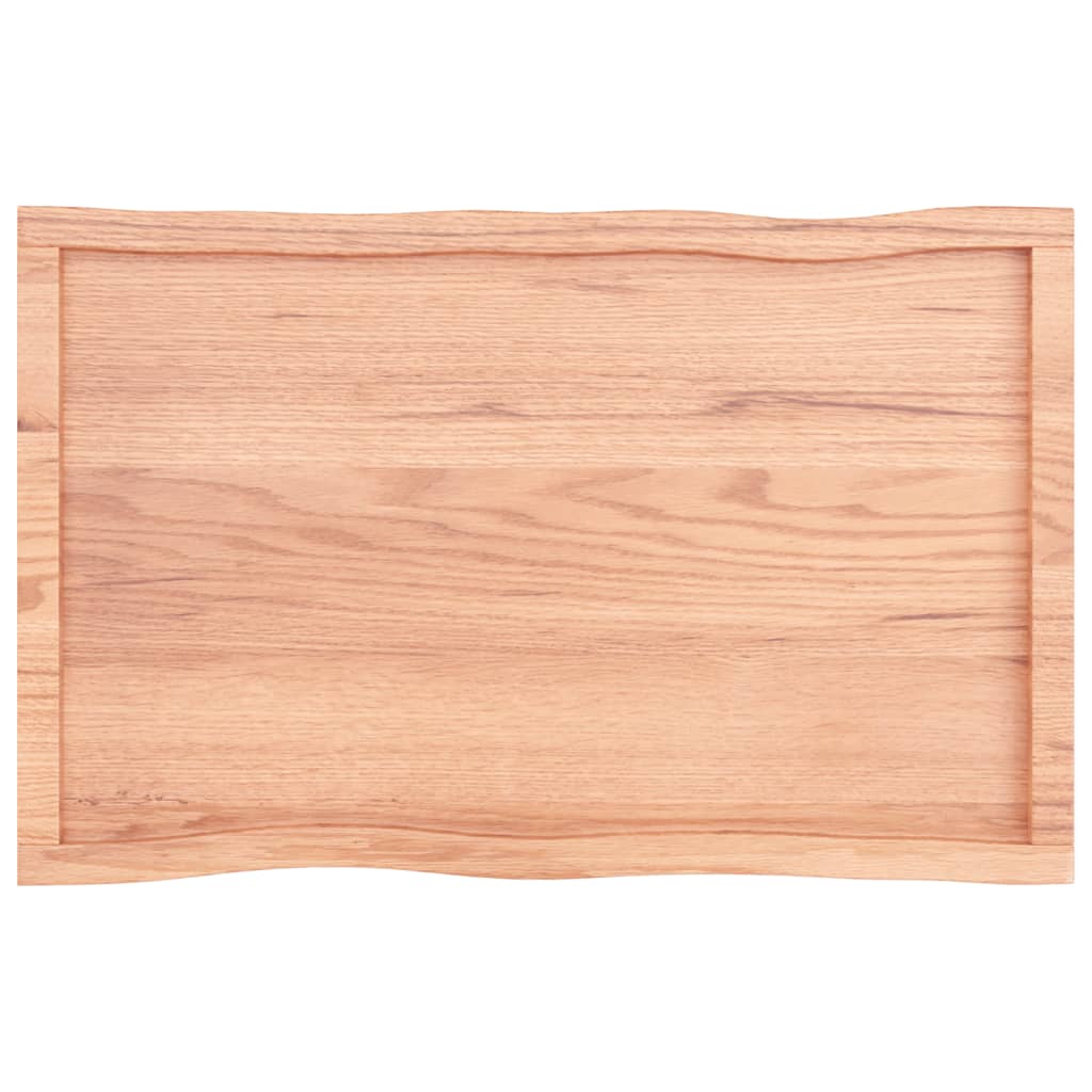 vidaXL Table Top Light Brown 39.4"x23.6"x(0.8"-2.4") Treated Solid Wood Live Edge