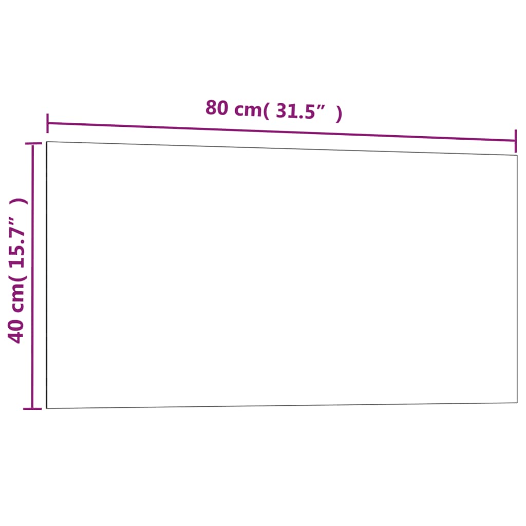 vidaXL Wall-mounted Magnetic Board Black 31.5"x15.7" Tempered Glass