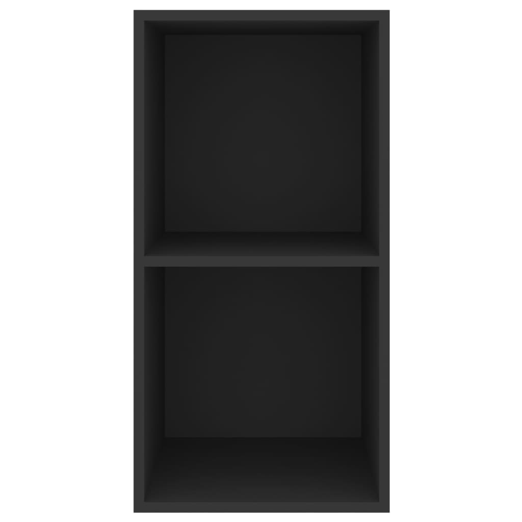 vidaXL Wall-mounted TV Cabinet Black 14.6"x14.6"x28.3" Chipboard