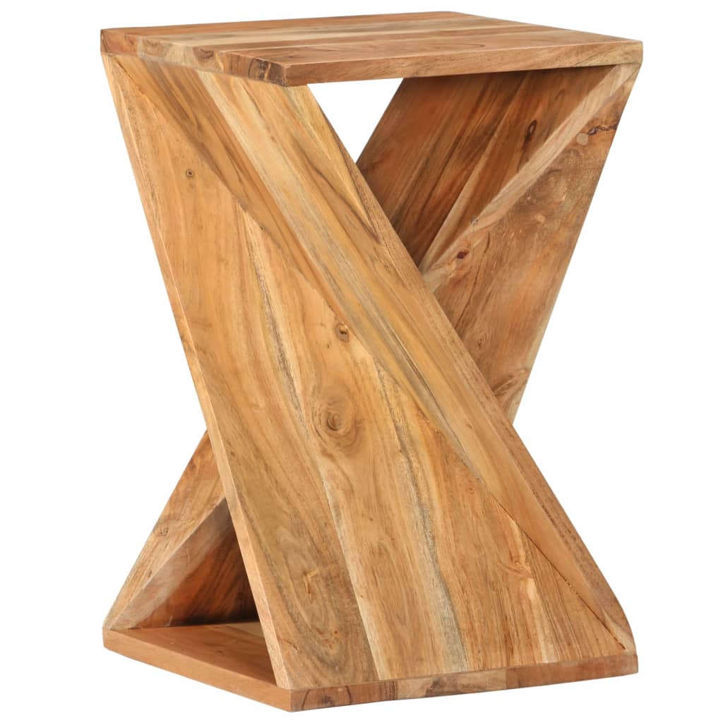 vidaXL Side Table 13.8"x13.8"x21.7" Solid Wood Acacia