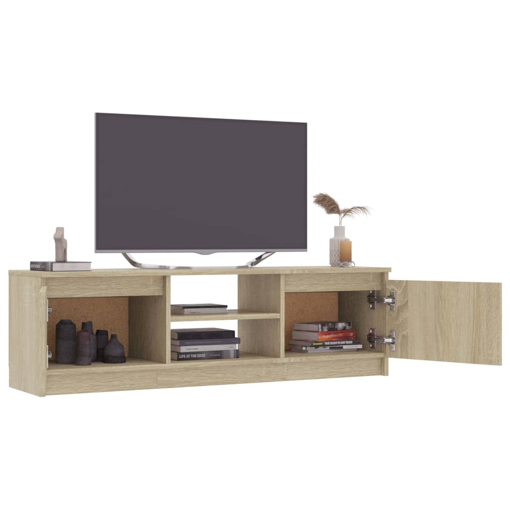 vidaXL TV Stand Sonoma Oak 47.2"x11.8"x14" Engineered Wood