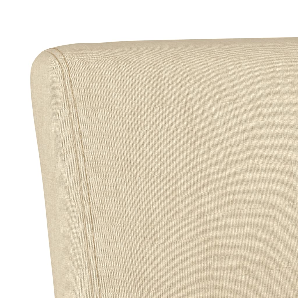 vidaXL Slipper Chair Cream Fabric