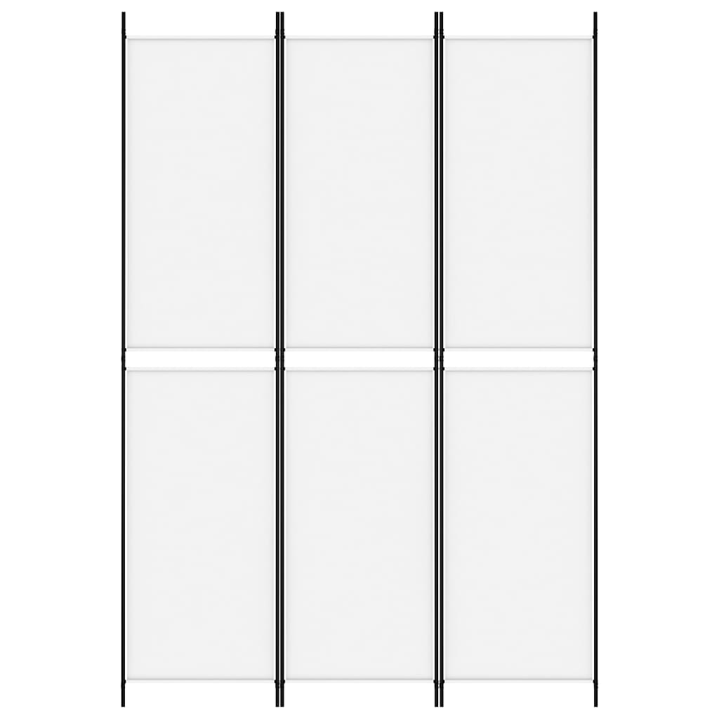 vidaXL 3-Panel Room Divider White 59.1"x86.6" Fabric