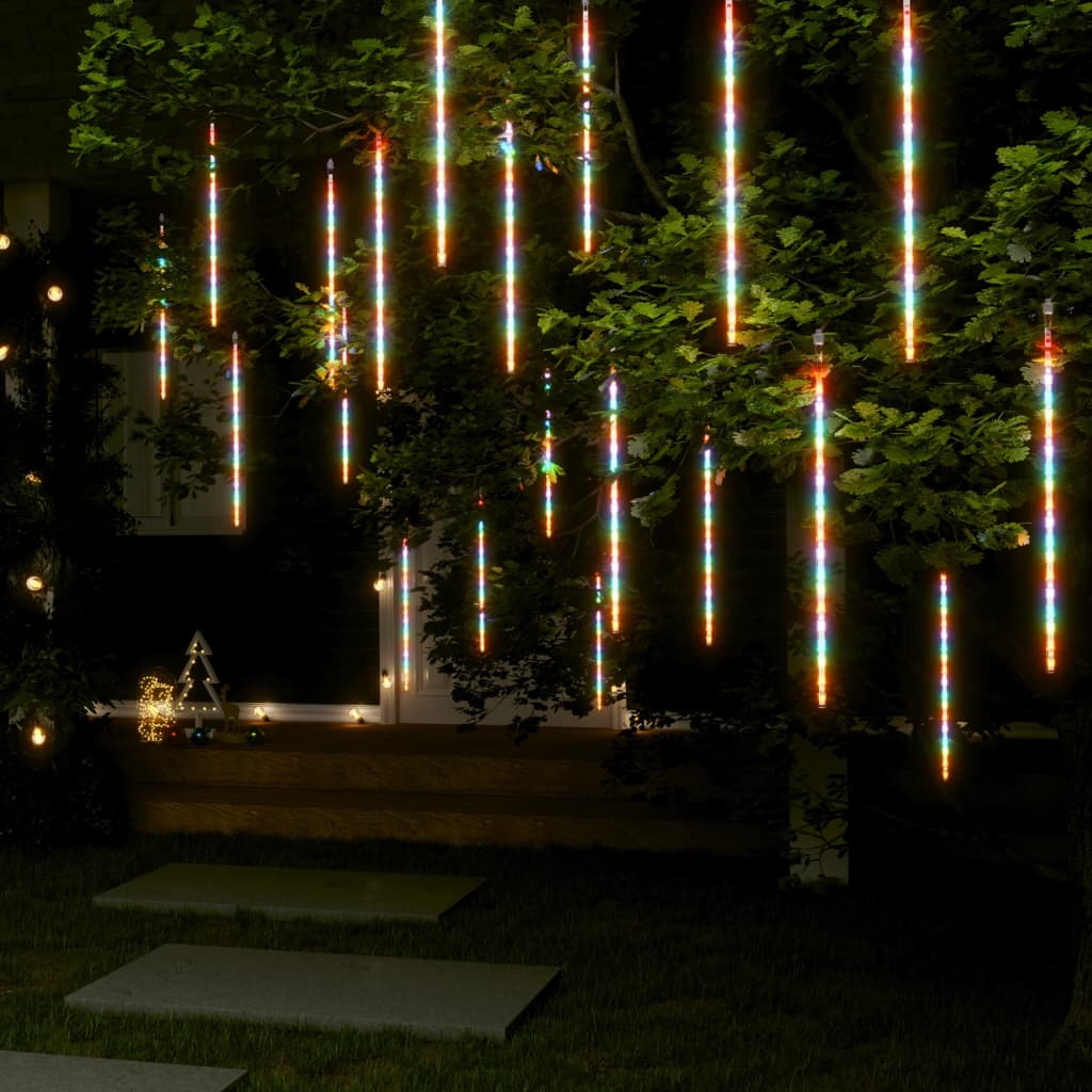 vidaXL Meteor Lights 20 pcs 2 ft Colorful 720 LEDs Indoor Outdoor