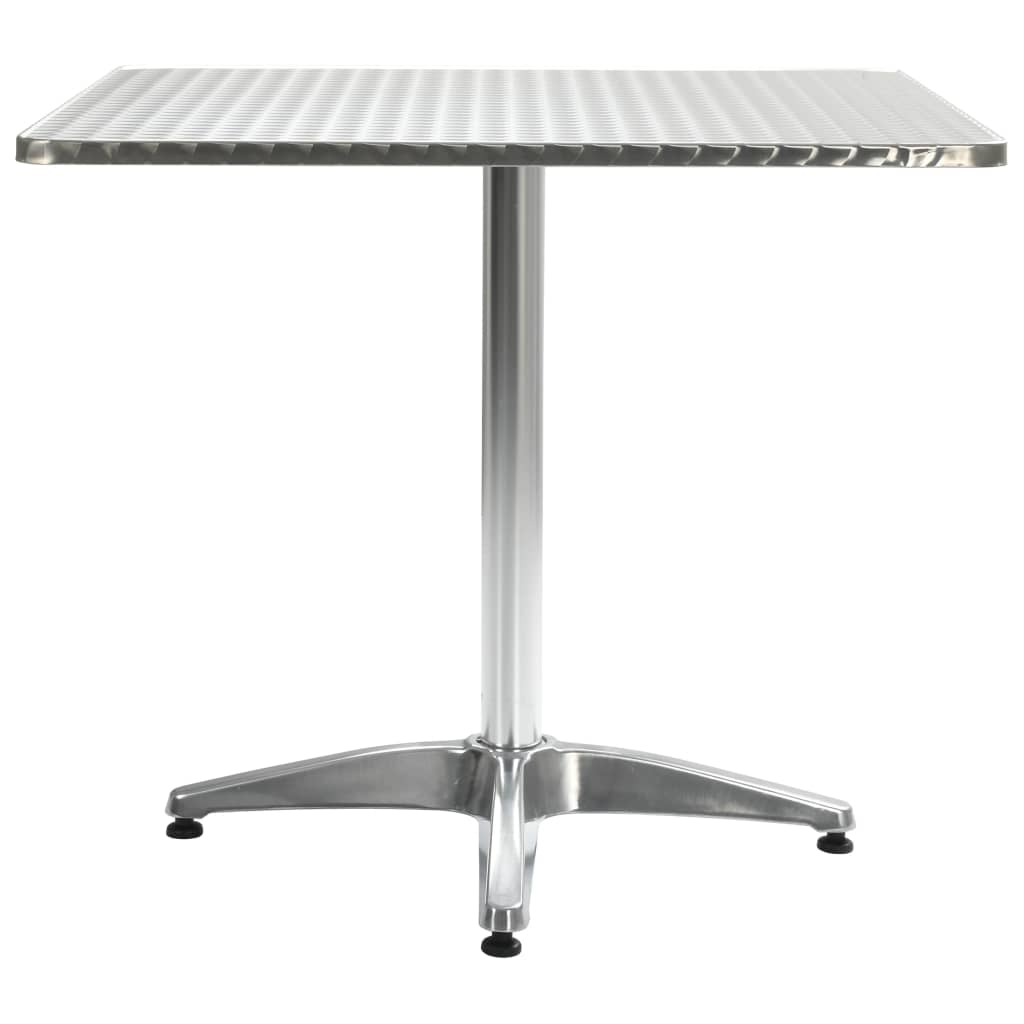 vidaXL Patio Table Silver 31.5"x31.5"x27.6" Aluminum