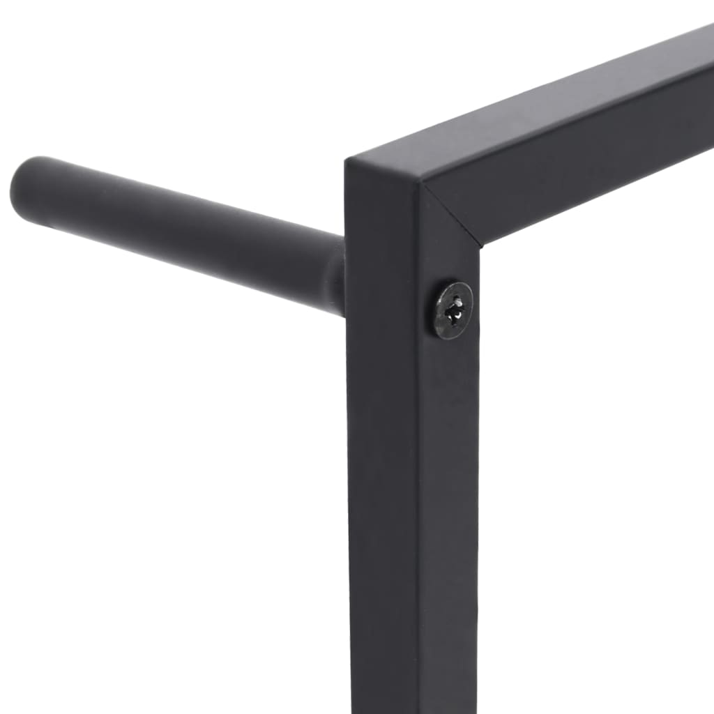 vidaXL Towel Rack Black 23.6"x3.9"x45.7" Steel