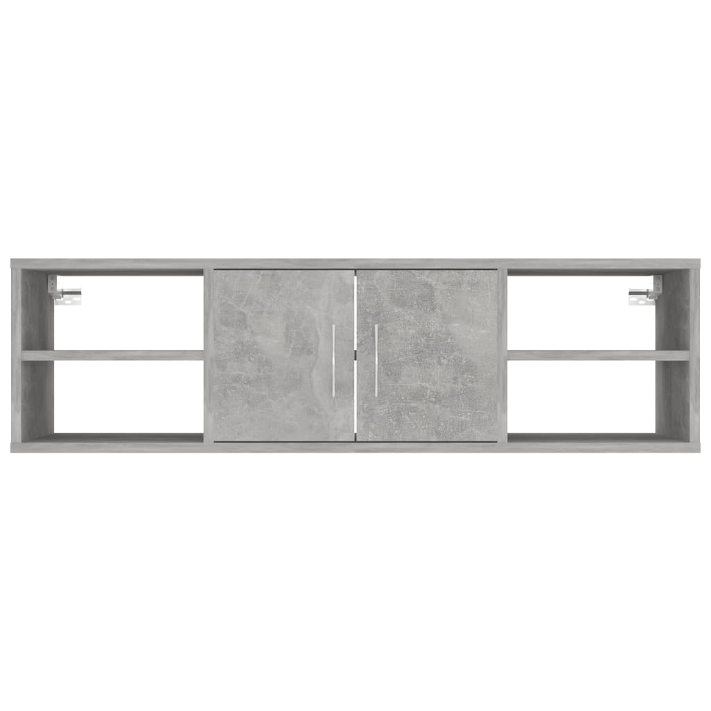 vidaXL Wall Shelf Concrete Gray 40.2"x11.8"x11.4" Engineered Wood