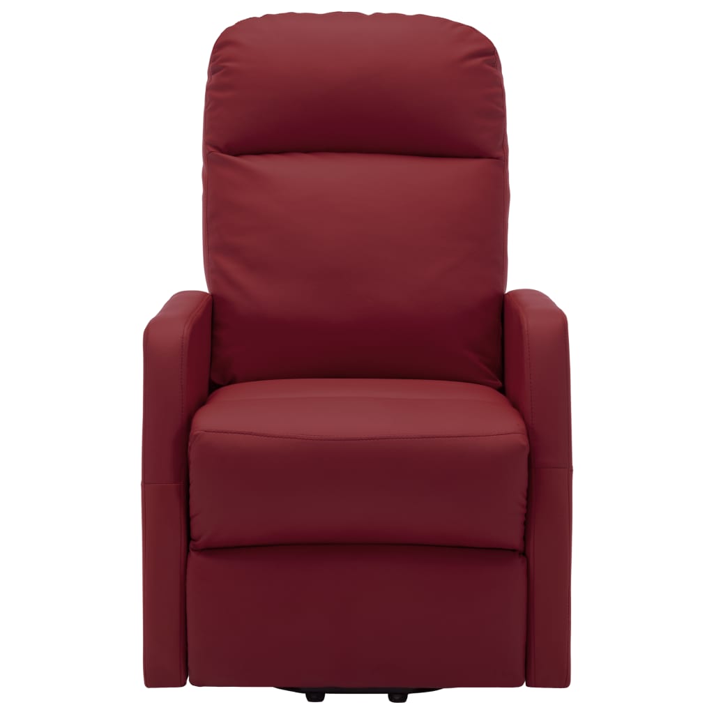 vidaXL Stand-up Recliner Wine Red Faux Leather