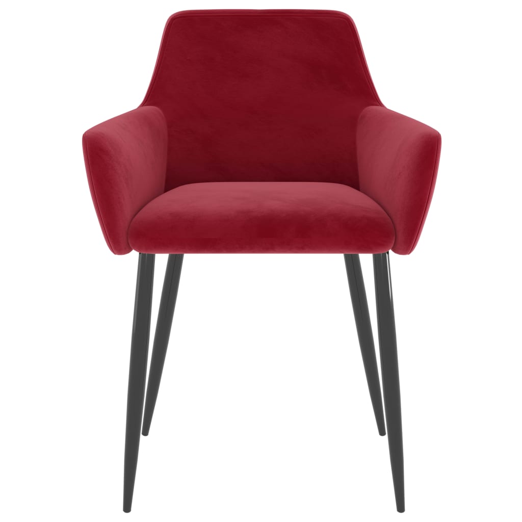 vidaXL Dining Chairs 2 pcs Wine Red Velvet