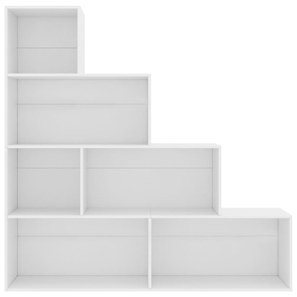 vidaXL Book Cabinet/Room Divider White 61"x9.4"x63" Engineered Wood