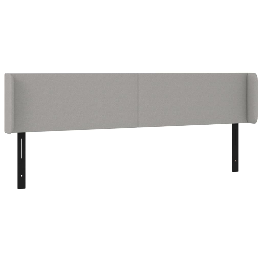 vidaXL Headboard with Ears Light Gray 64.2"x6.3"x30.7"/34.6" Fabric