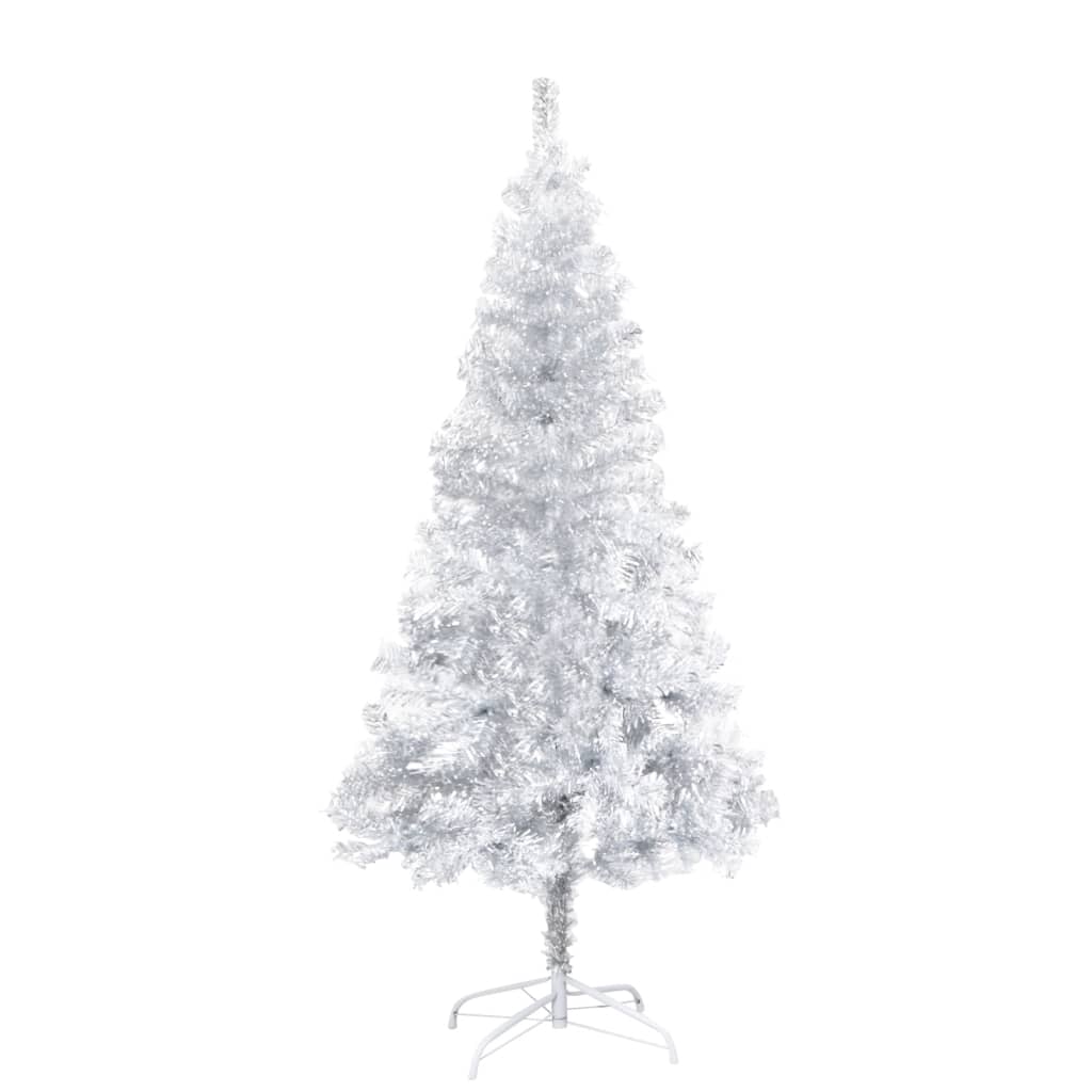 vidaXL Artificial Pre-lit Christmas Tree with Ball Set Silver 59.1" PET