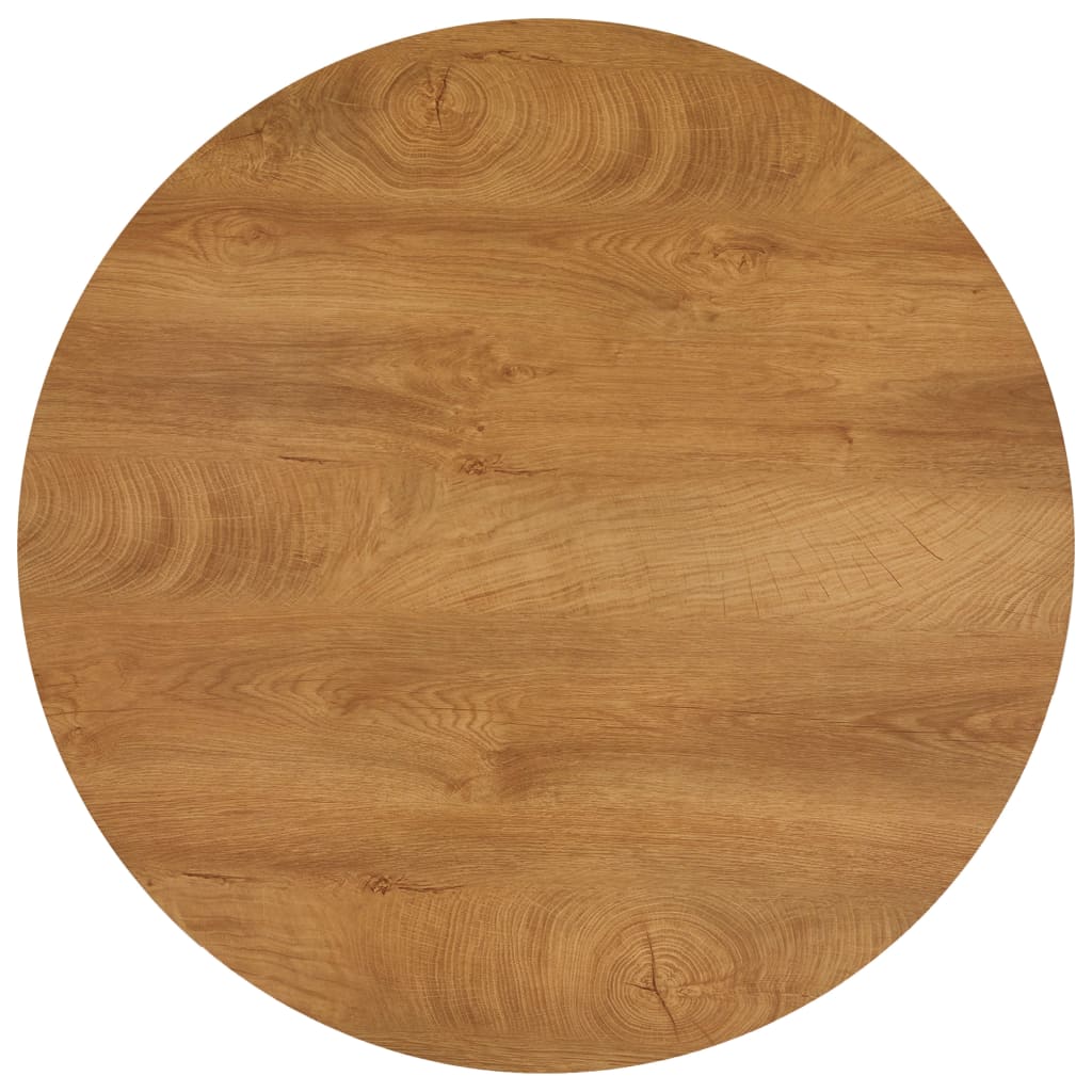 vidaXL Dining Table Oak and Black 35.4"x28.9" MDF
