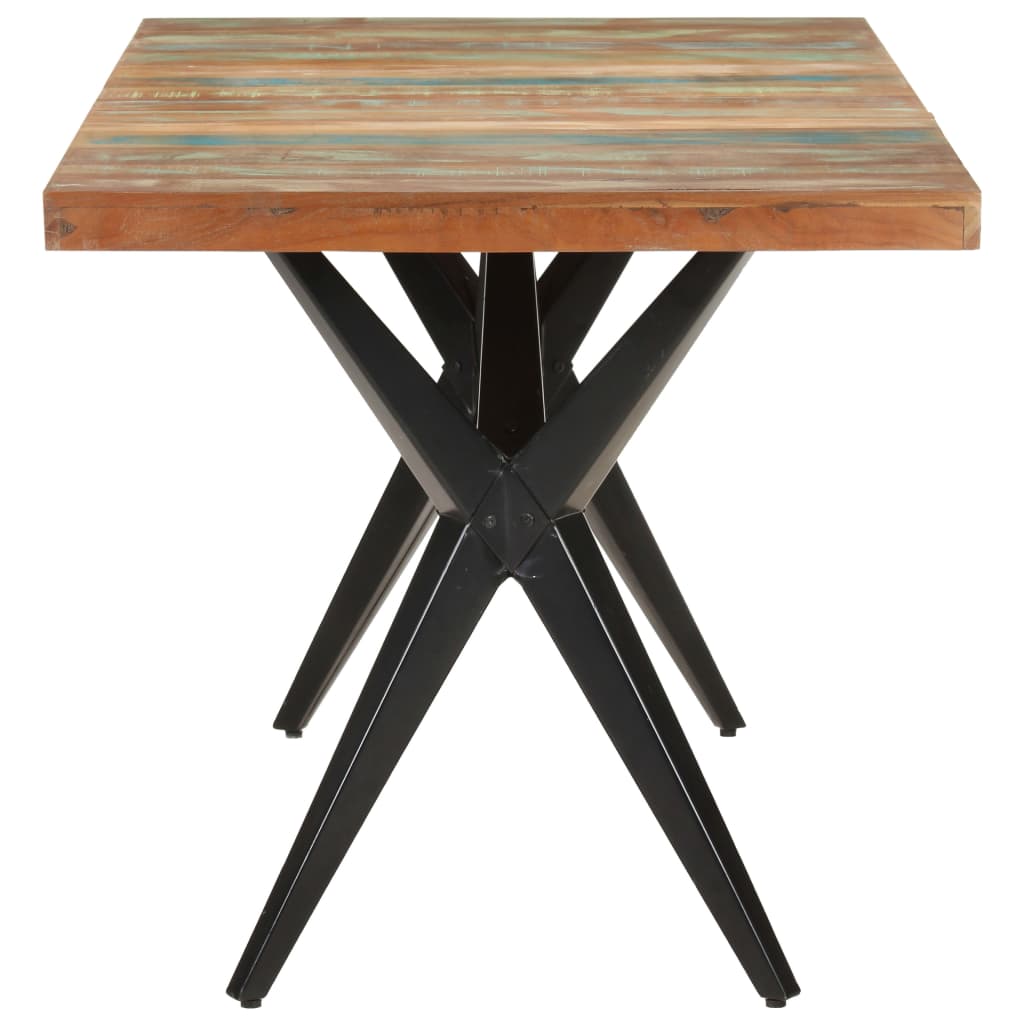 vidaXL Dining Table 63"x31.5"x29.9" Solid Reclaimed Wood