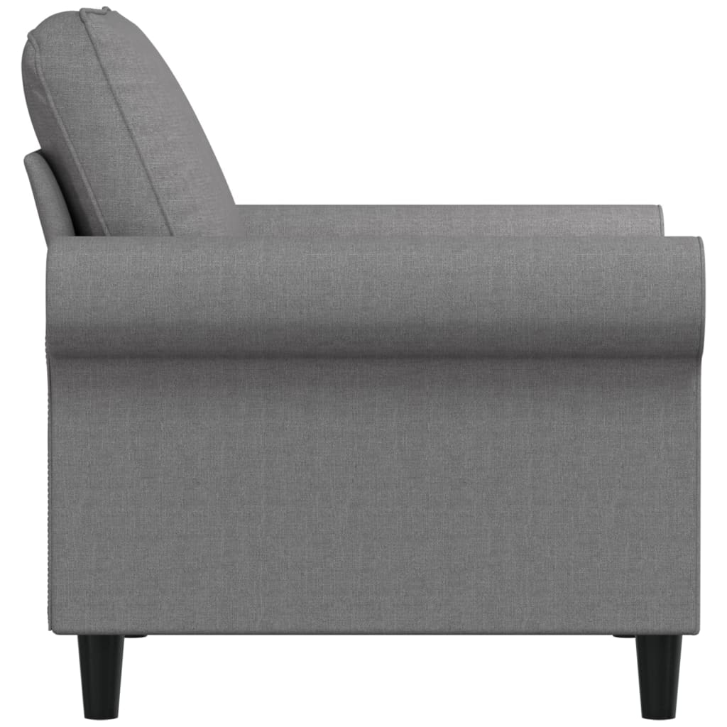 vidaXL Sofa Chair Light Gray 23.6" Fabric