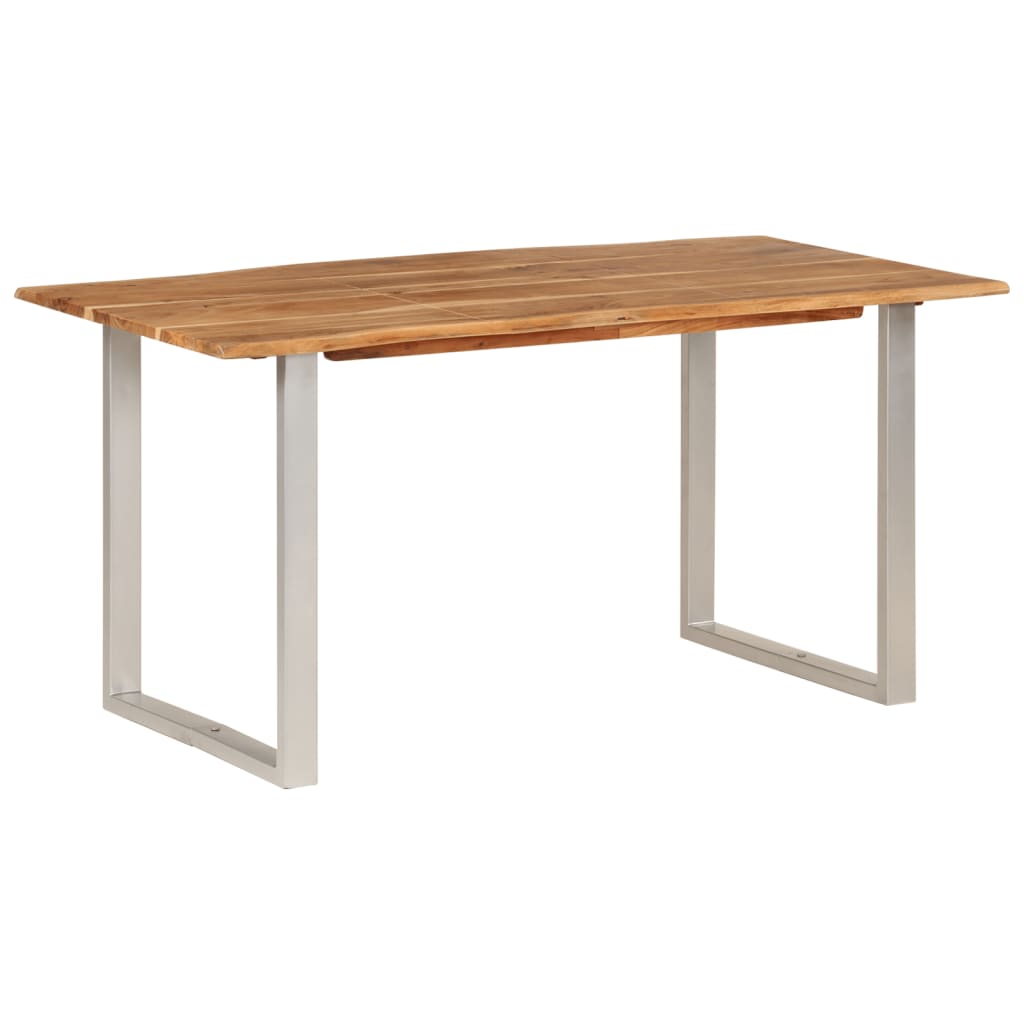 vidaXL Dining Table 63"x31.5"x29.9" Solid Acacia Wood