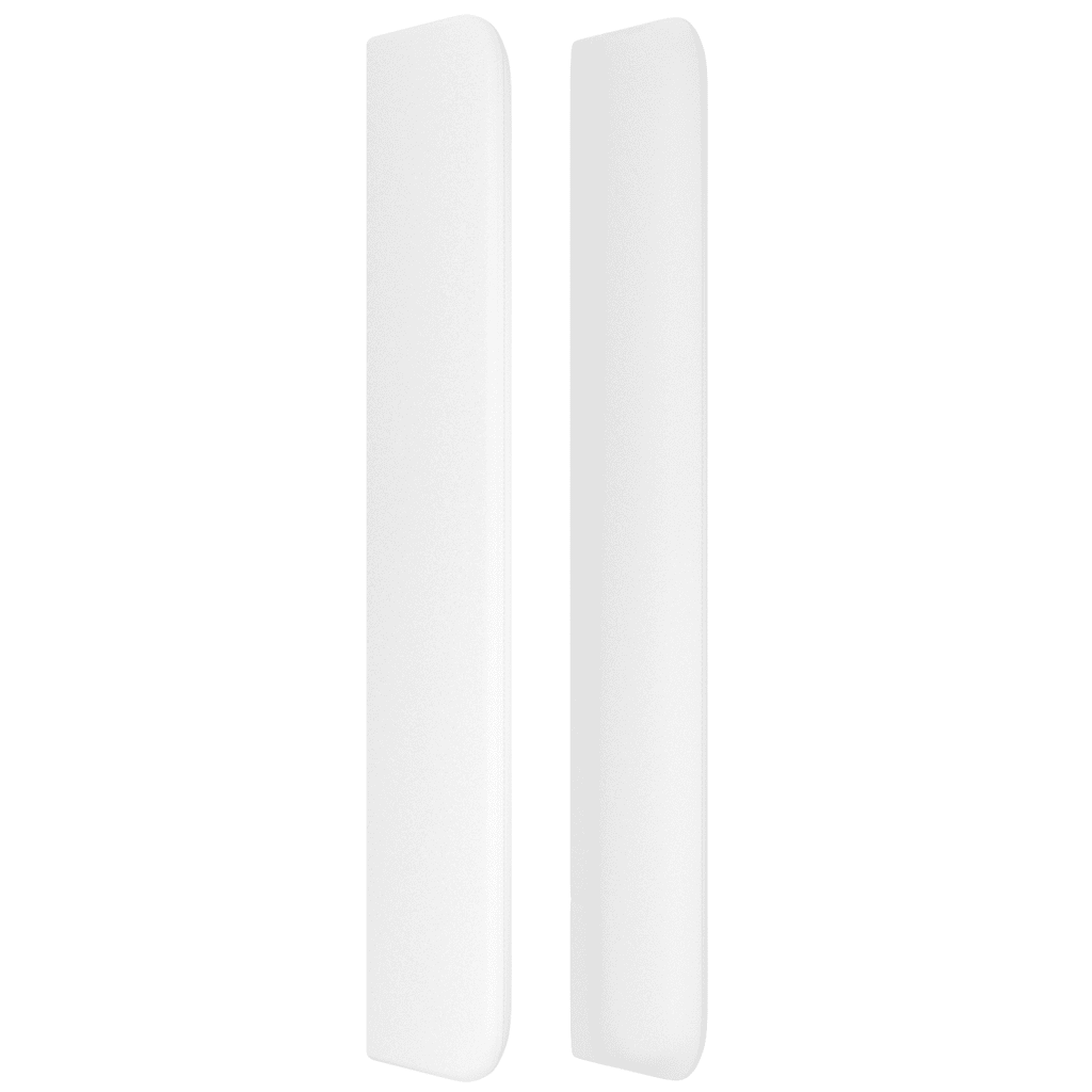 vidaXL LED Headboard White 40.6"x6.3"x46.5"/50.4" Faux Leather