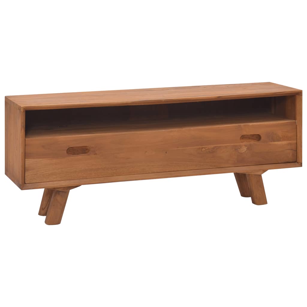 vidaXL TV Cabinet 43.3"x11.8"x17.7" Solid Teak Wood