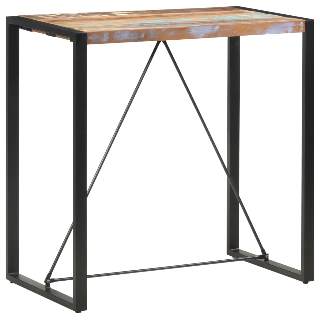 vidaXL Bar Table 43.3"x23.6"x43.3" Solid Reclaimed Wood