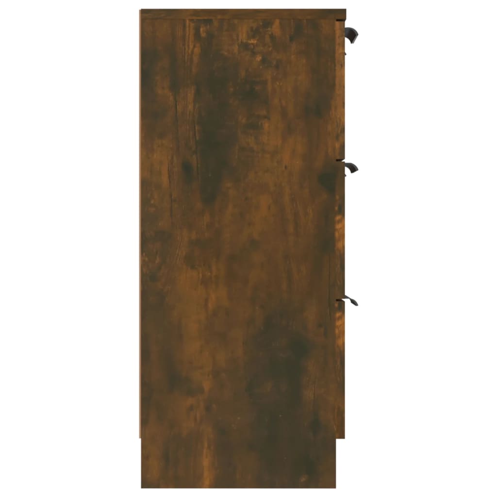 vidaXL Sideboard Smoked Oak 23.6"x11.8"x27.6" Engineered Wood